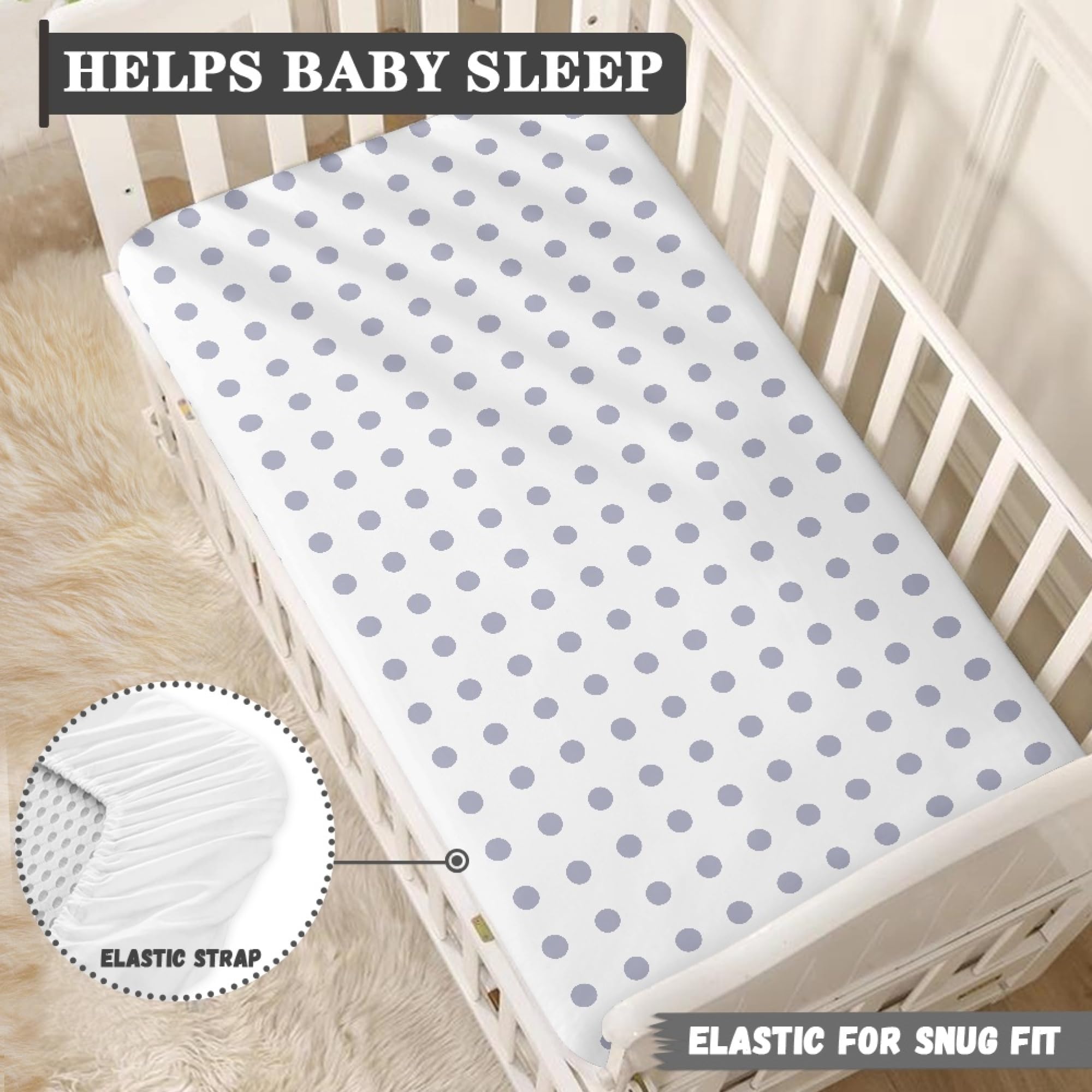 Winpema soft polyester crib sheet offers breathable comfort
