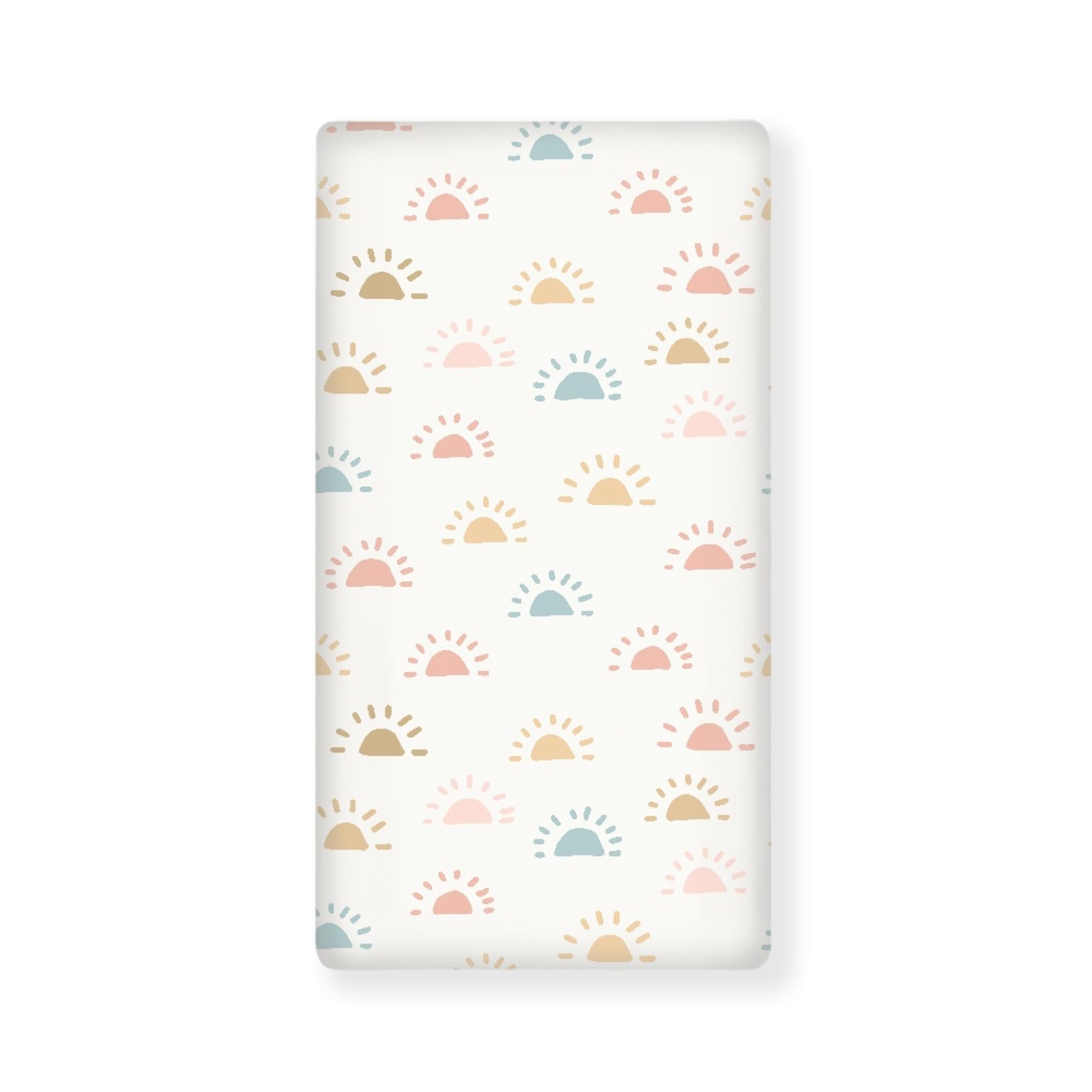 Winpema sun design red crib sheet—snug fit for standard cribs