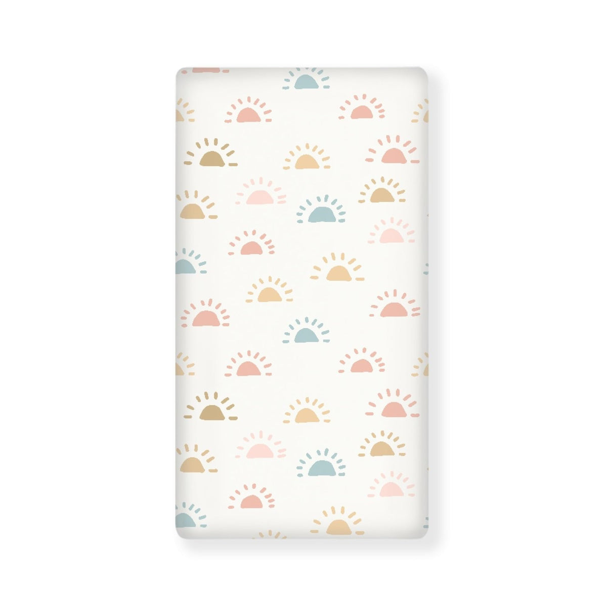 Winpema sun design red crib sheet—snug fit for standard cribs