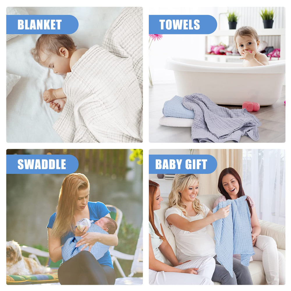 WinReal muslin towels honeycomb embossing close-up, fast moisture absorption.