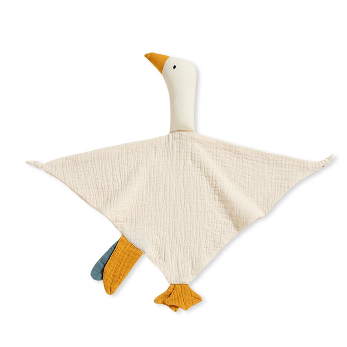 Winsation Goose Lovey in soft muslin texture for gentle baby comfort.