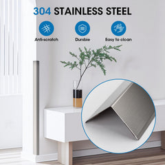 WINSMAR 304 stainless edge detail enhances corner safety and clean aesthetics