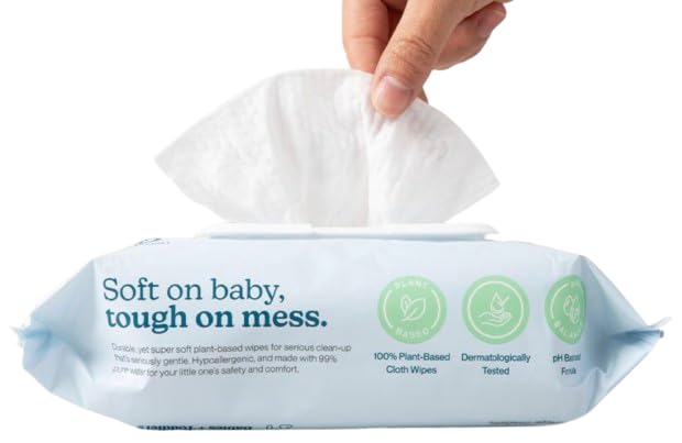 WIPEMATE baby wipes pack front showing plant-based formula for gentle cleansing