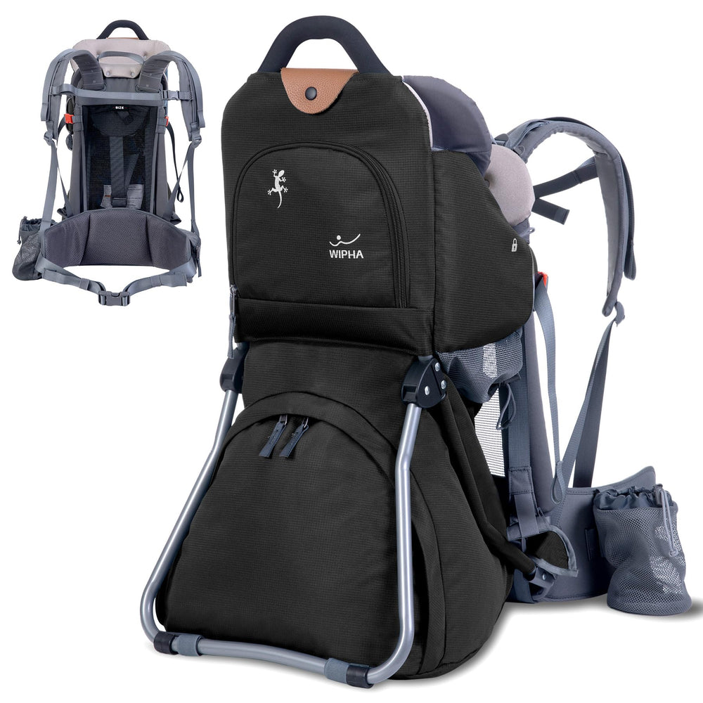 WIPHA baby backpack carrier in full setup with ergonomic back support.