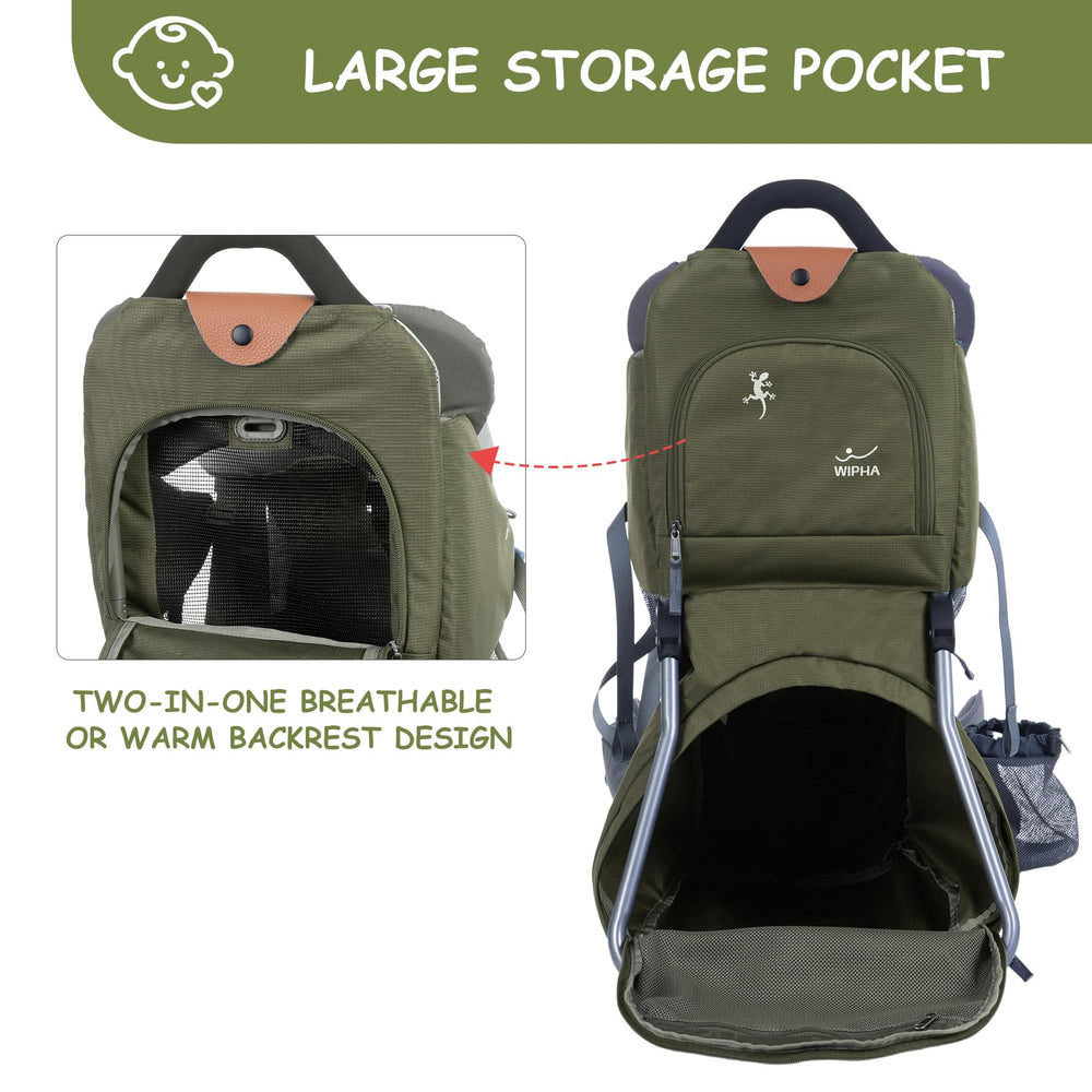 Removable front/back pads on WIPHA carrier for easy cleaning