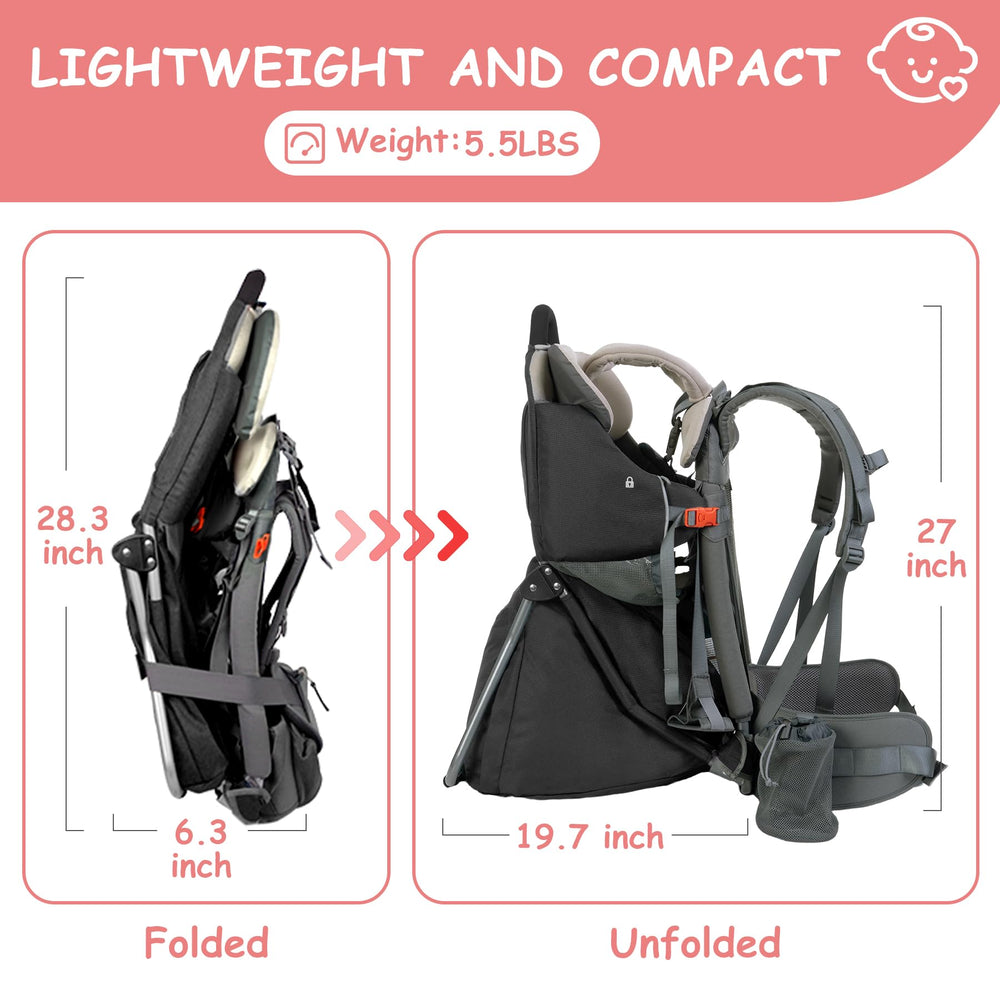 WIPHA foldable aluminum frame for sturdy, travel-friendly design.