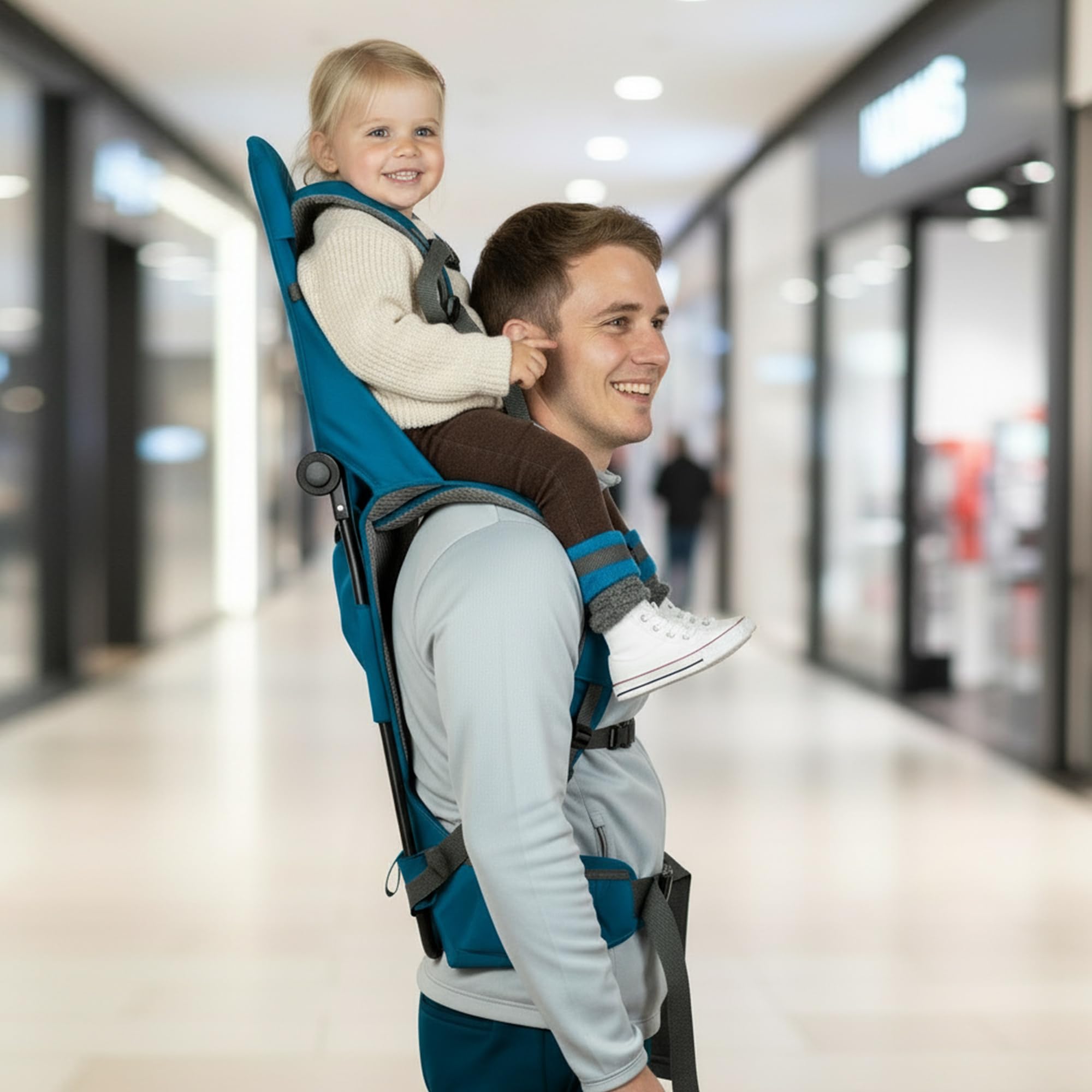 WIPHA hiking backpack carrier in use on trail supports parents hands-free.