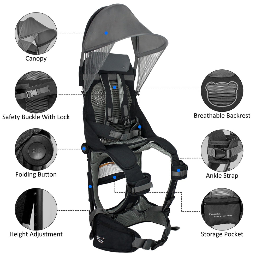 WIPHA lightweight aluminum frame reduces fatigue on long hikes