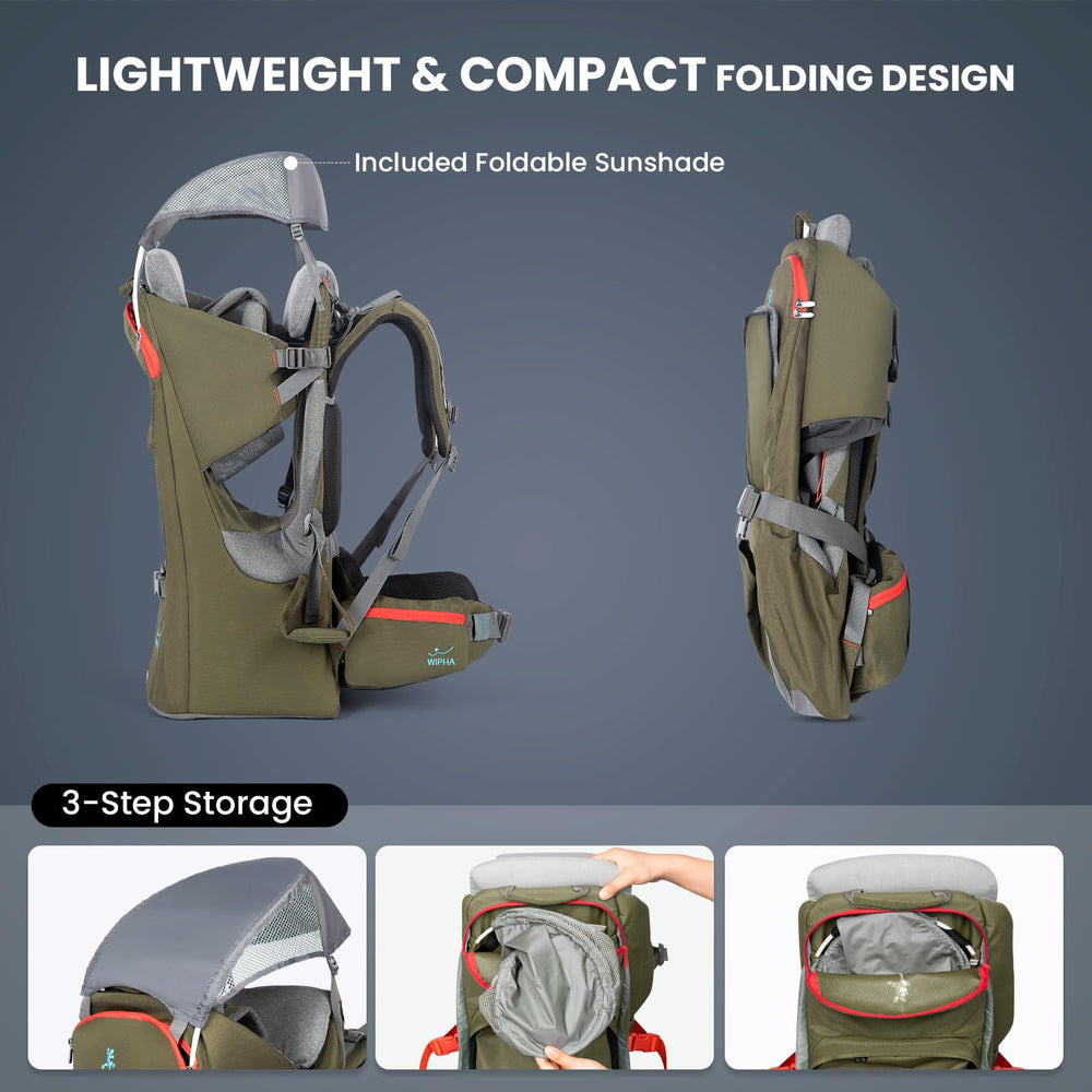 WIPHA lightweight frame and collapsible design for easy travel and storage.