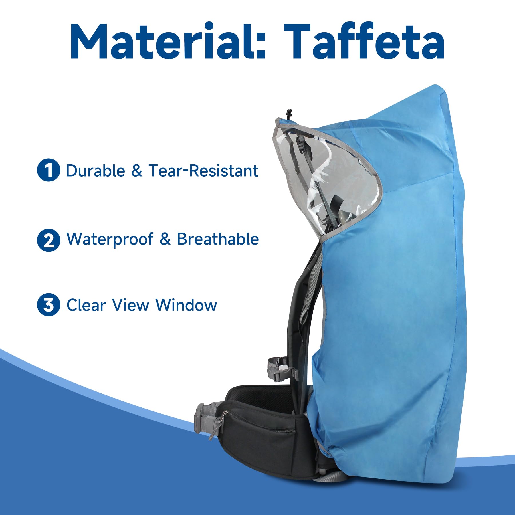 WIPHA rain cover highlighting durable tear-resistant seams for outdoor use