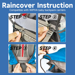 WIPHA rain cover is ultra-light and folds into the built-in pouch for portability