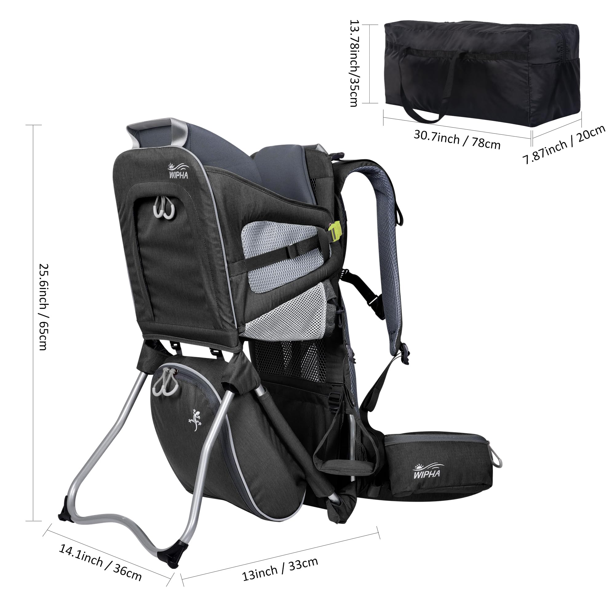 WIPHA compact design folds easily for travel