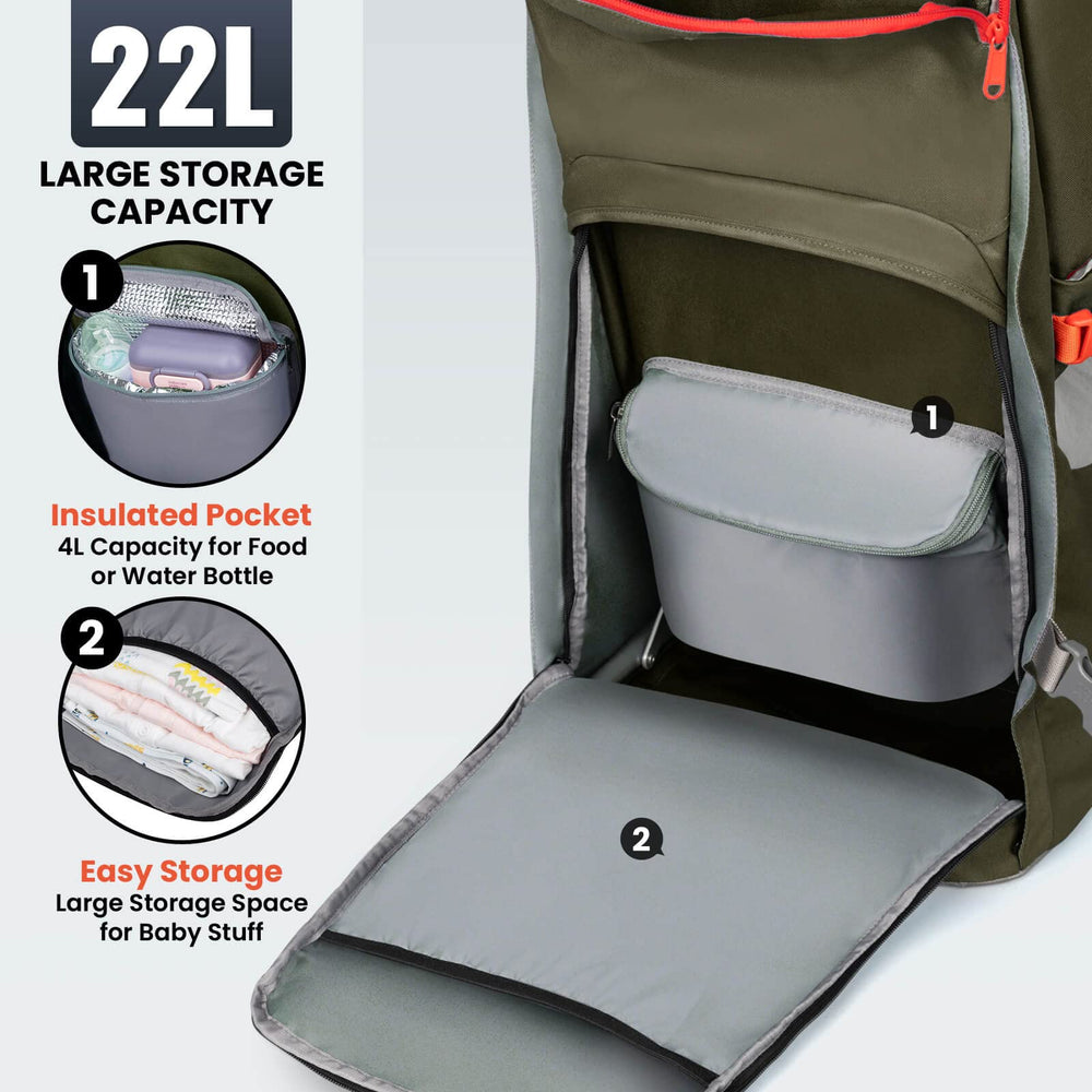 WIPHA padded waist belt and straps distribute weight for comfortable carrying.