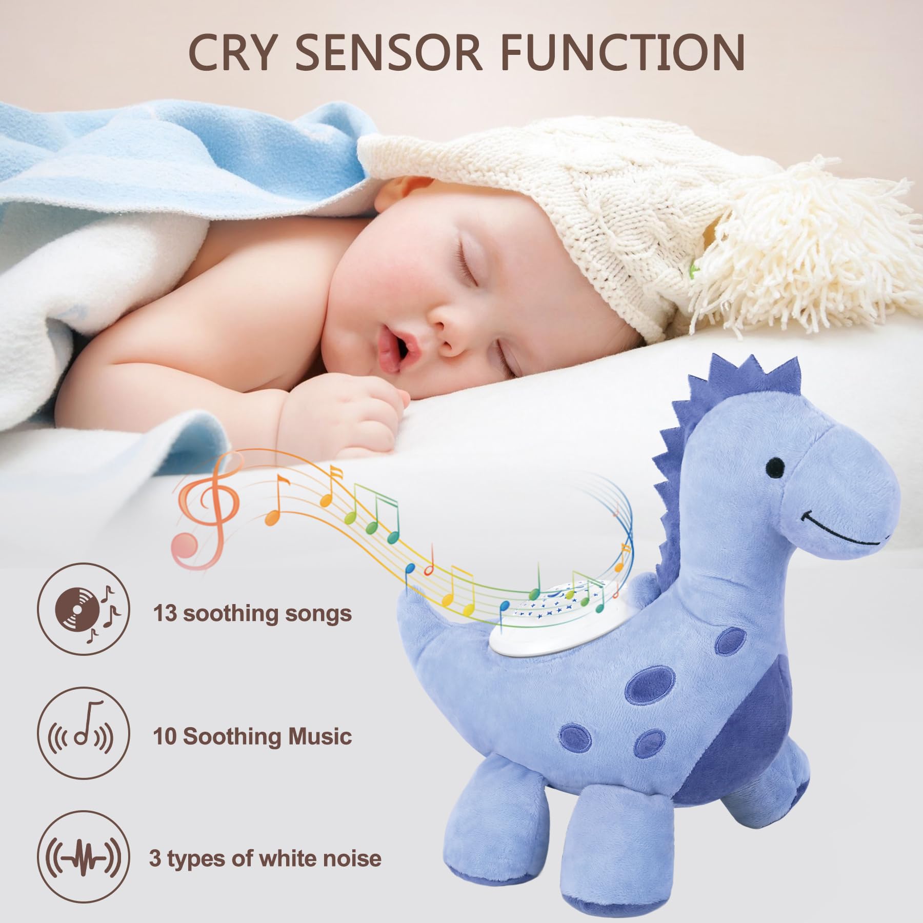 WIQINS 13-sound sound machine offers lullabies and white noise