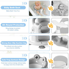 wiqins 360° protection bath seat surrounds your child securely.