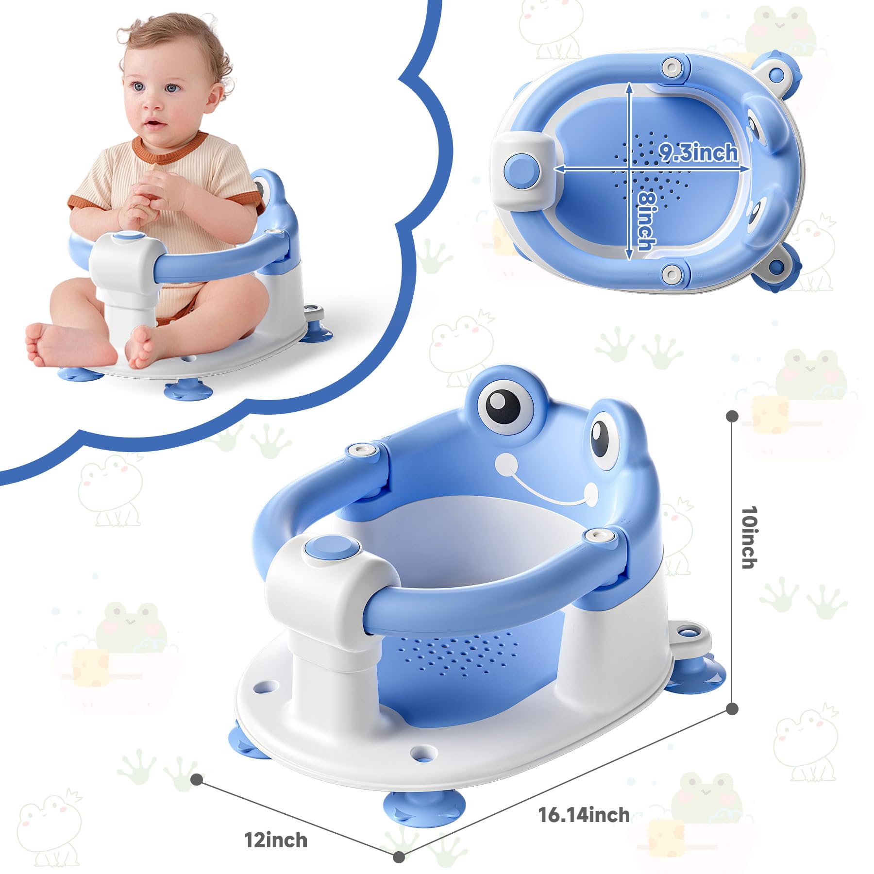 wiqins lightweight, portable seat fits most tubs and showers