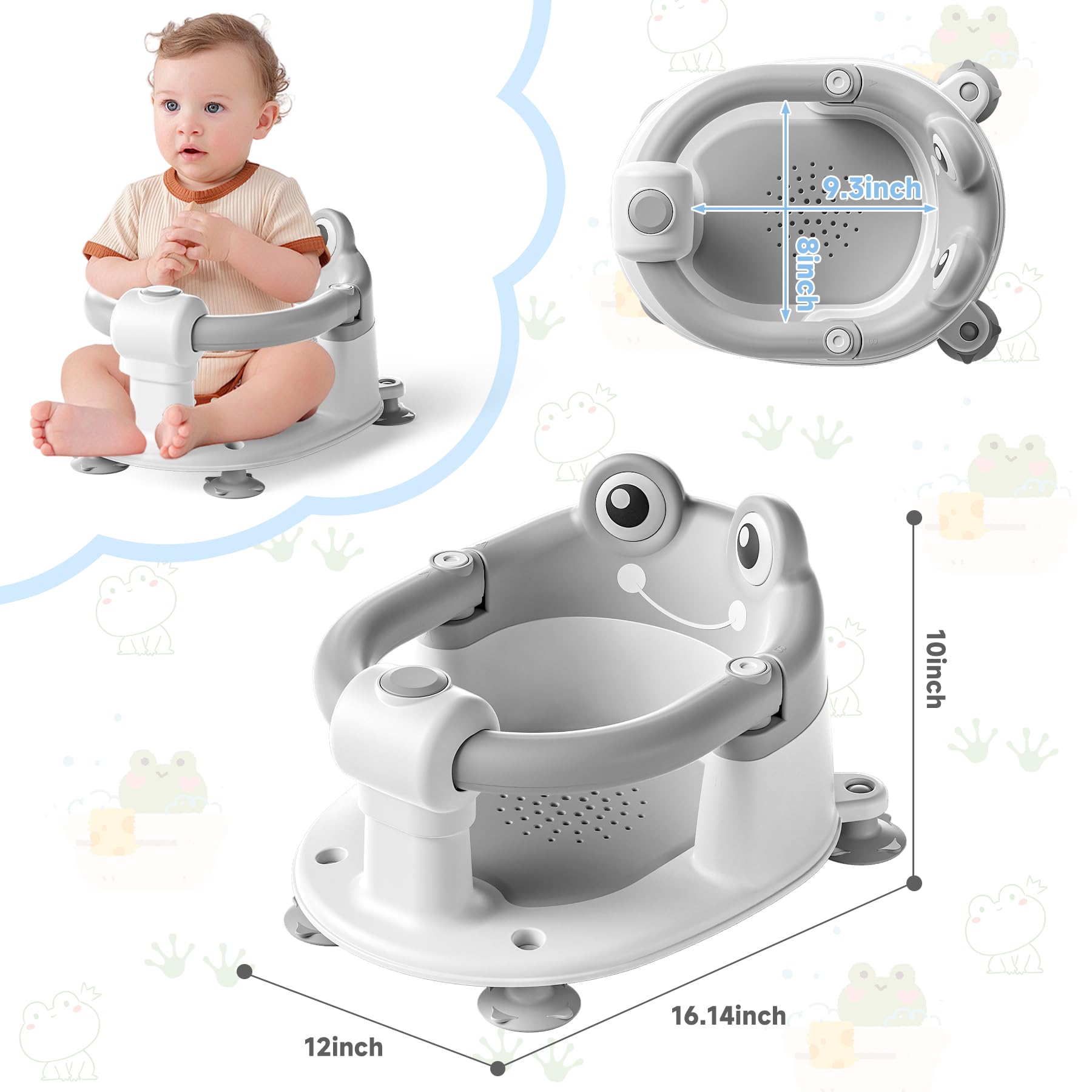 wiqins lightweight and portable seat fits most tubs.
