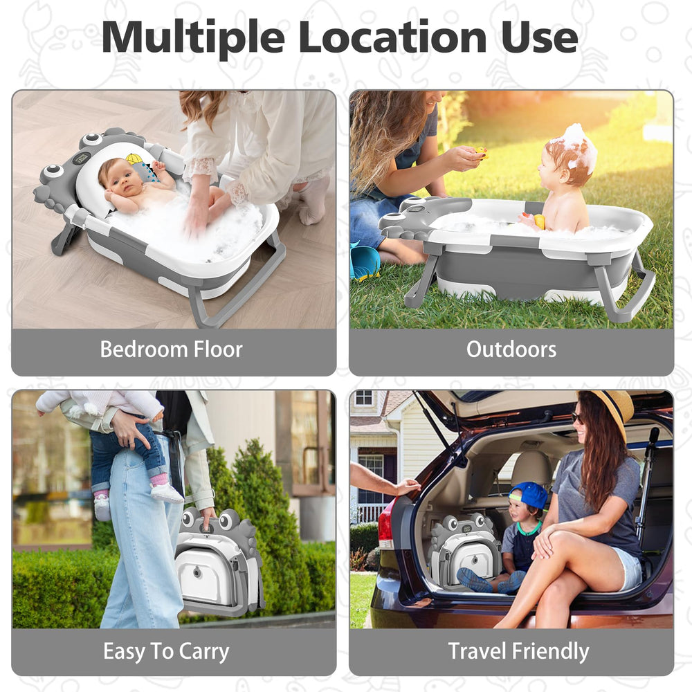 wiqins portable travel bath folds flat for trips