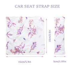 Wirein double-sided purple floral strap pad cushions car seat use