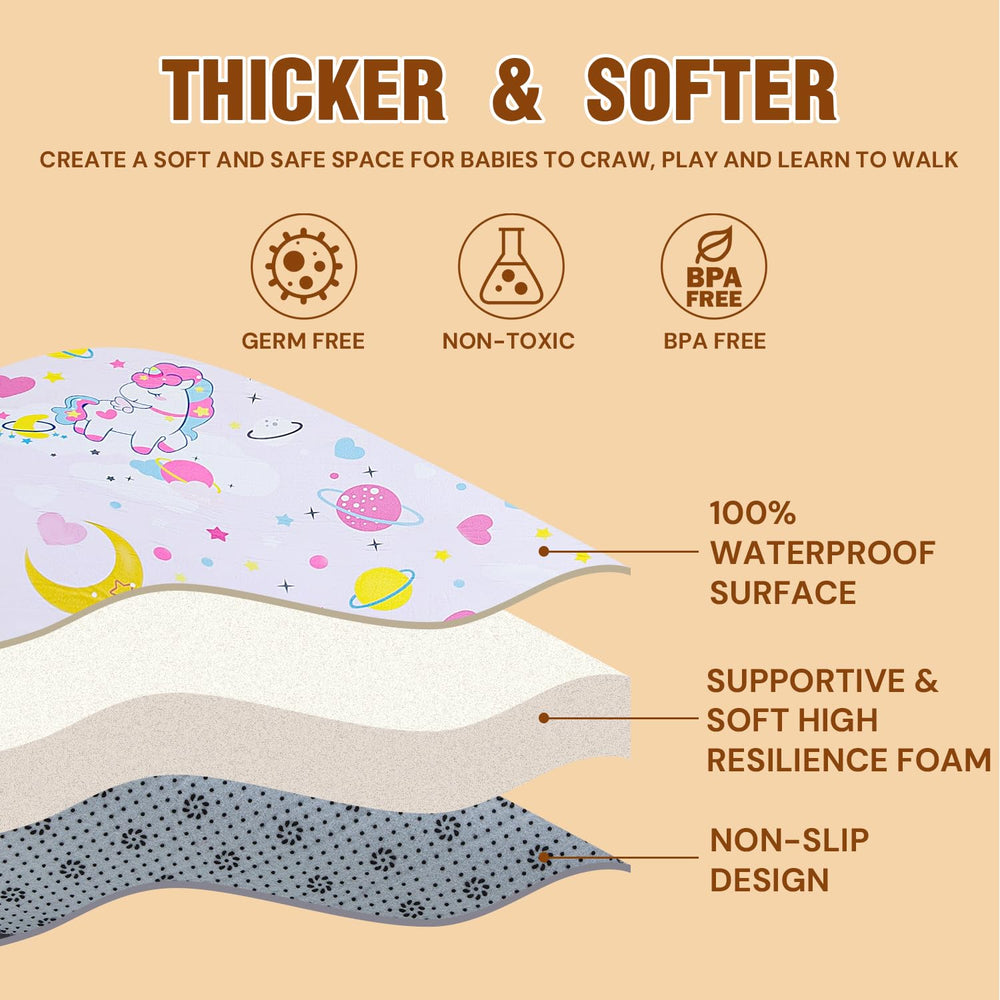 Wirhao Baby Play Mat in nursery or living room setting
