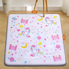 Wirhao Baby Play Mat thick foam close-up showing cushioning