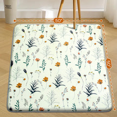 Wirhao baby play mat with thick foam padding provides soft cushioning.