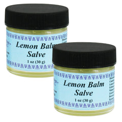 Wise Ways Herbals Lemon Balm Salve jar, two-pack, soothing skin care for occasional irritations