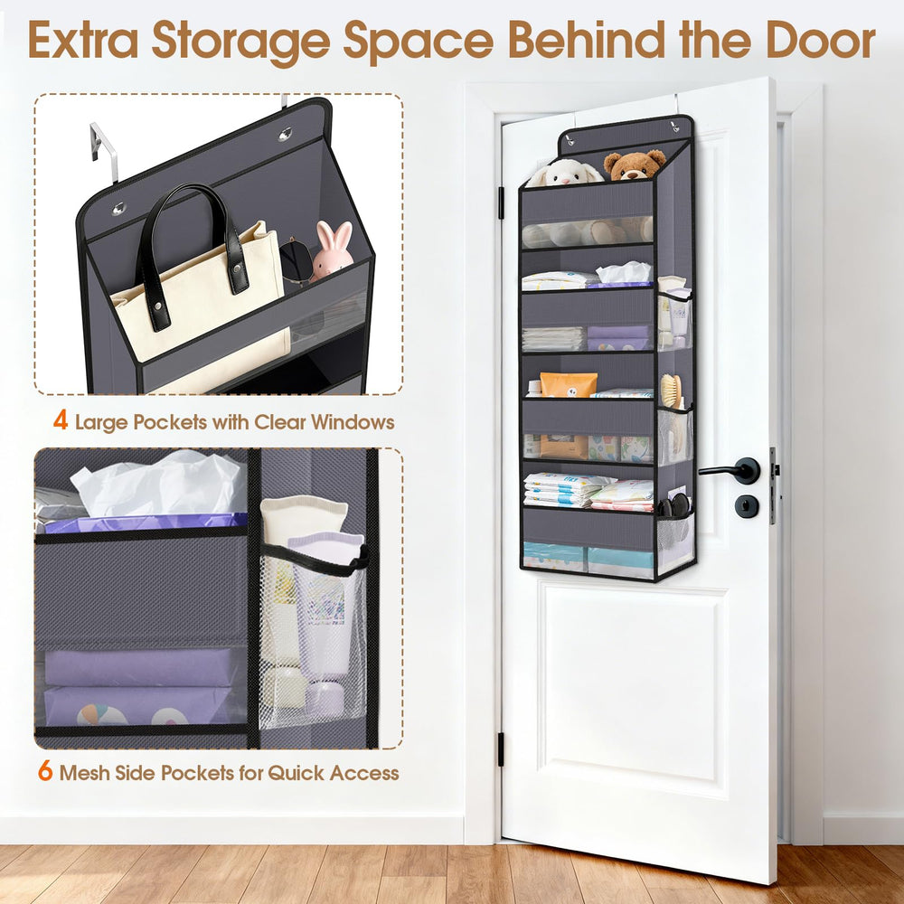 WiseLife easy-installation hooks demonstrate quick setup without door damage.