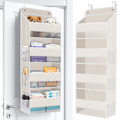 WISELIFE over-the-door organizer with front window for quick item visibility