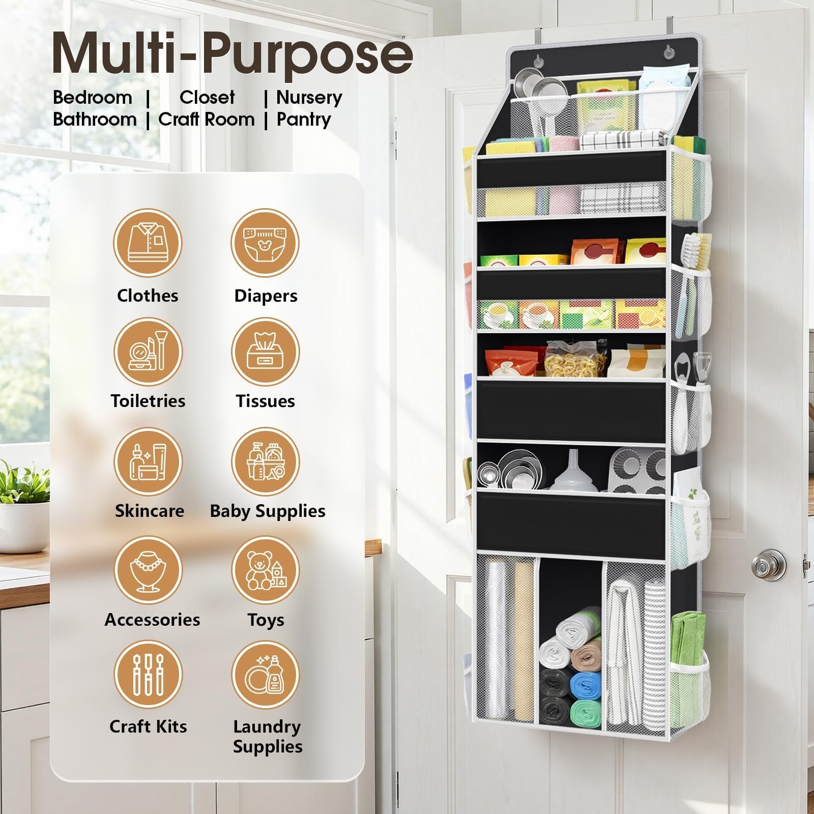 WISELIFE organizer used in nursery and closet environments for tidy storage.