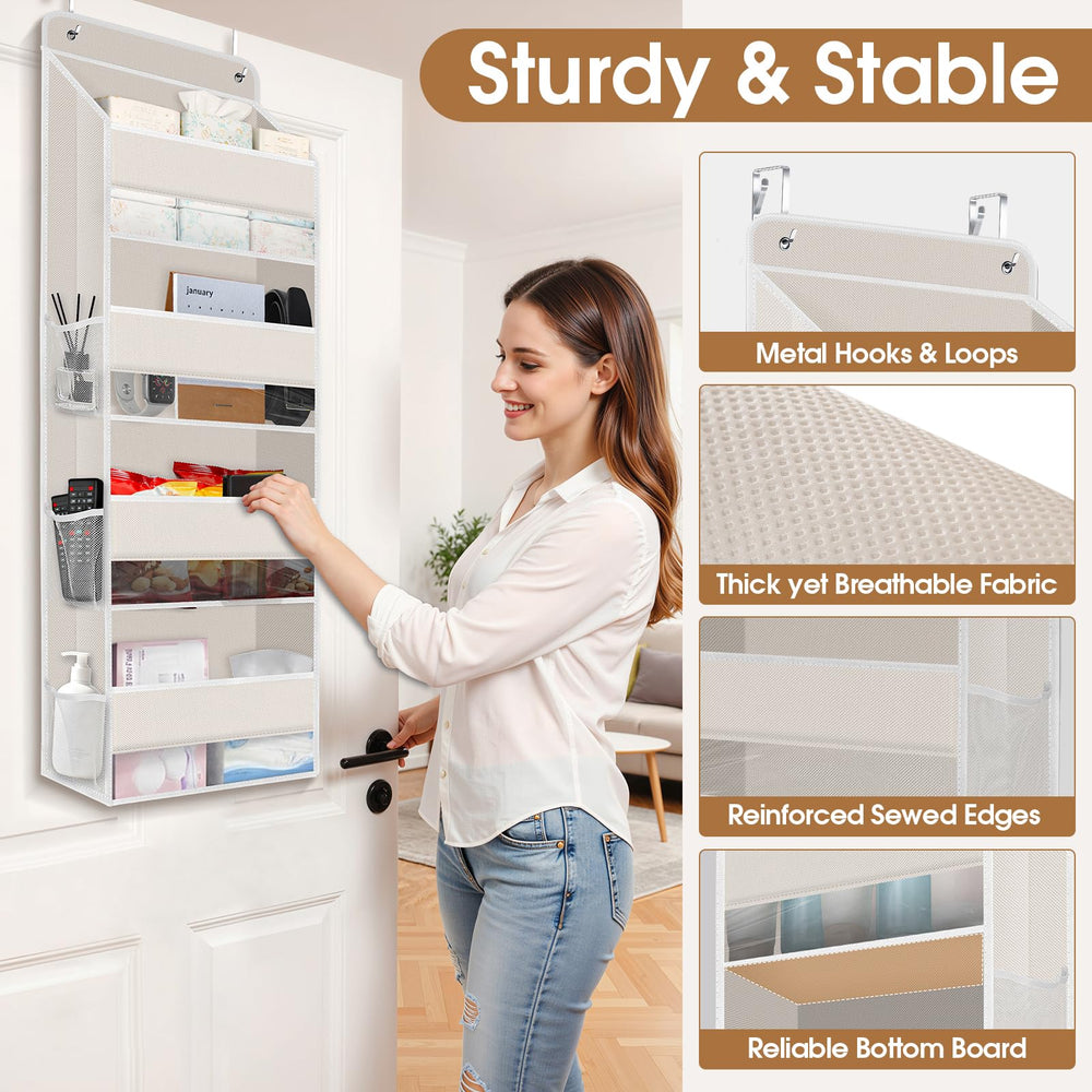 WISELIFE door organizer maximizing vertical space behind doors