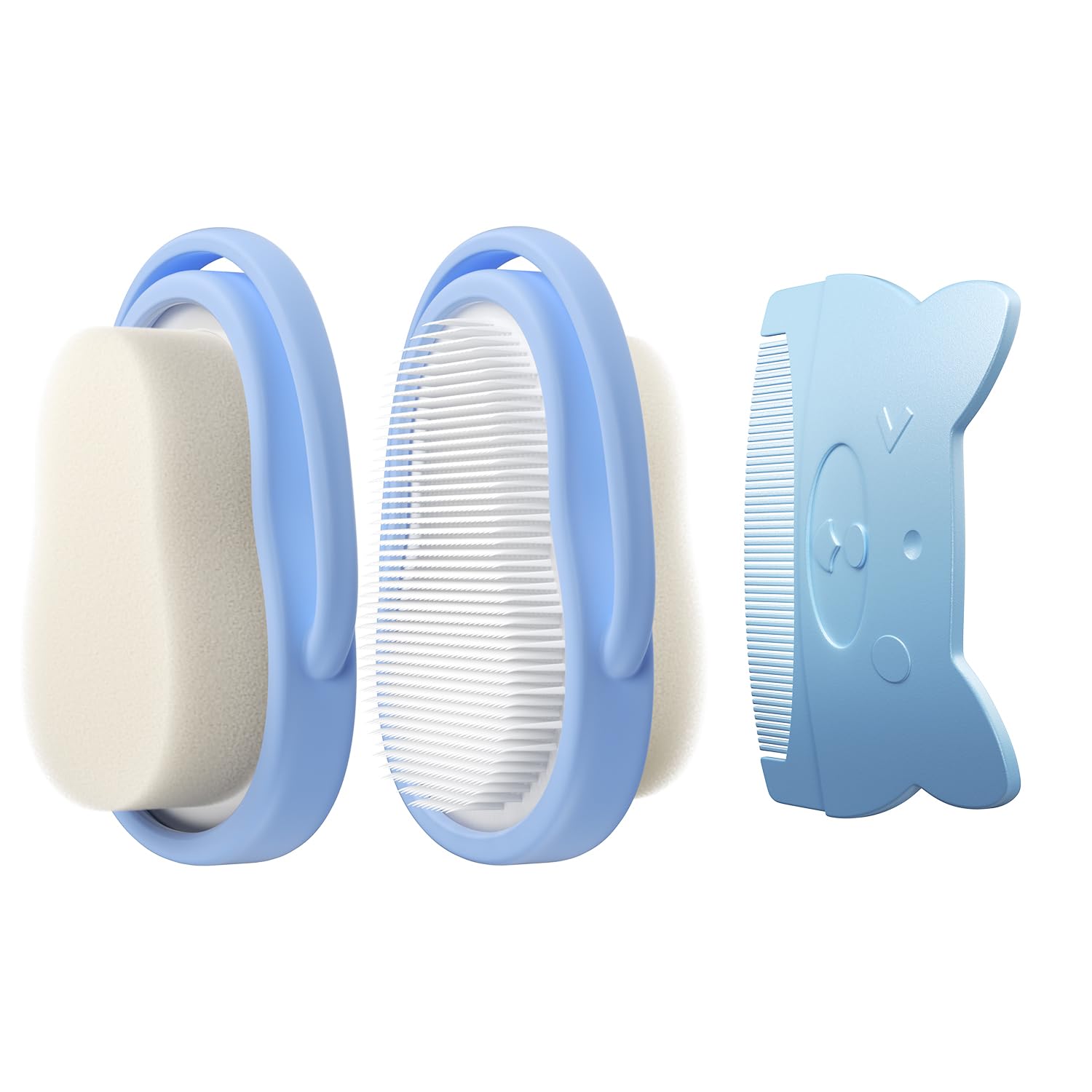 Wishbird cradle cap brush for gentle flakes removal during bath time.