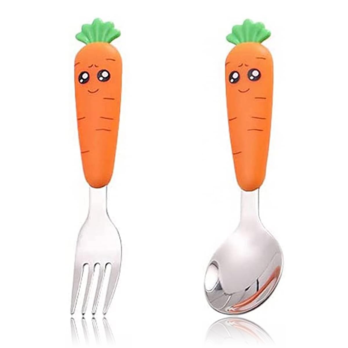 WitBicg travel cutlery spoon in silver for easy self-feeding during meals.