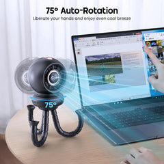 WITHOUSE clip securely attaches to stroller or cart for mobile cooling.