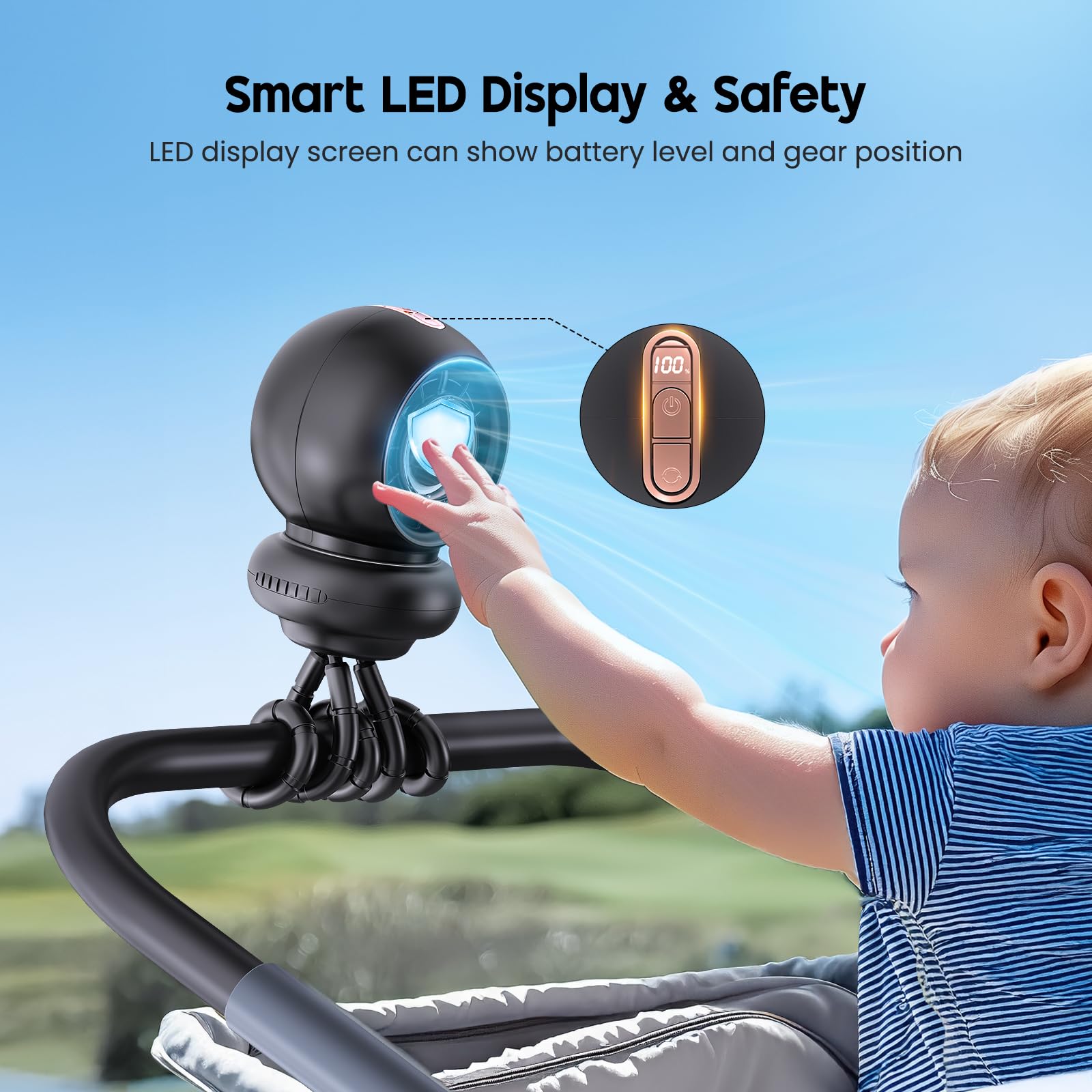 WITHOUSE quiet operation provides nap-friendly, low-noise wind.