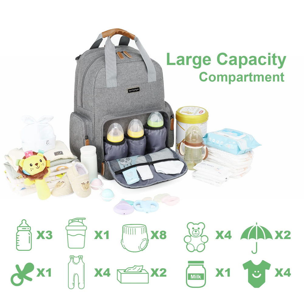WITSTEP diaper bag luggage-sleeve for easy travel with luggage
