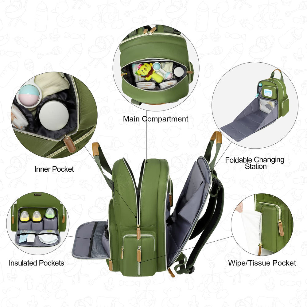Stroller buckles and luggage strap for smooth travel.