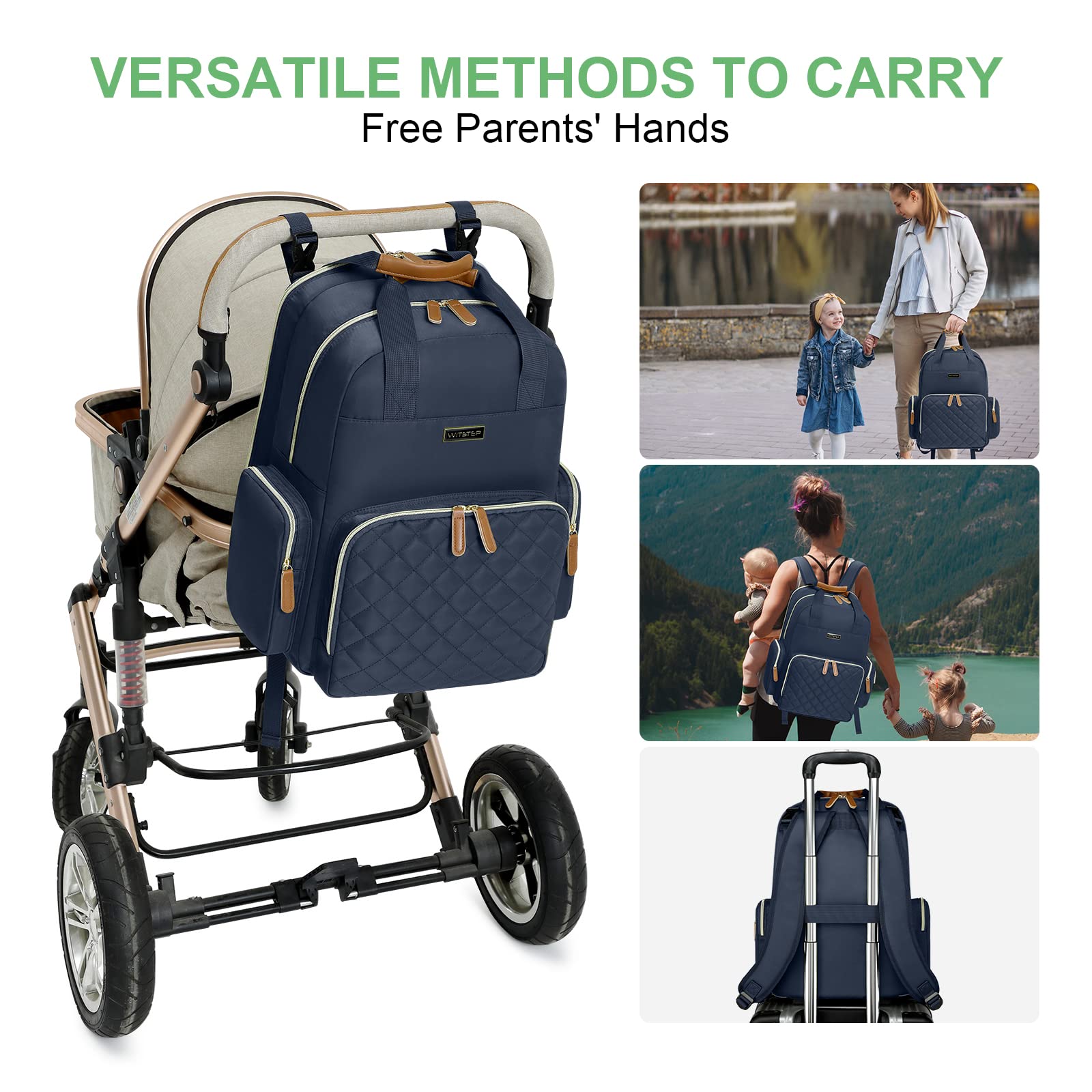 WITSTEP wide opening with dual zippers enables one-handed access