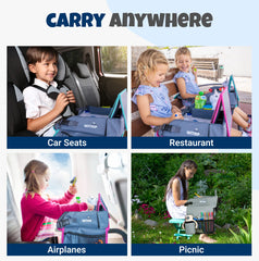WITRIP lap desk fits securely on car seats for drawing and meals