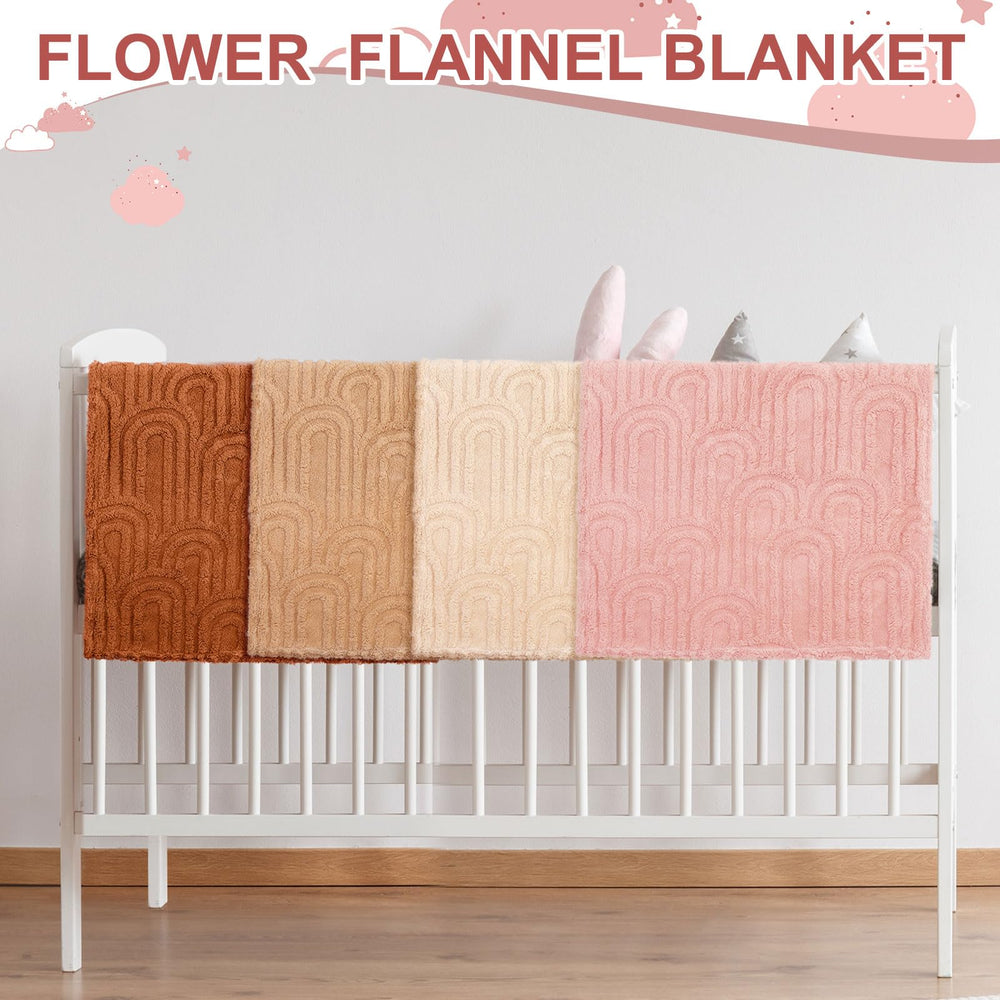 Wiwiqing brown rainbow baby blanket provides lightweight warmth for outings.