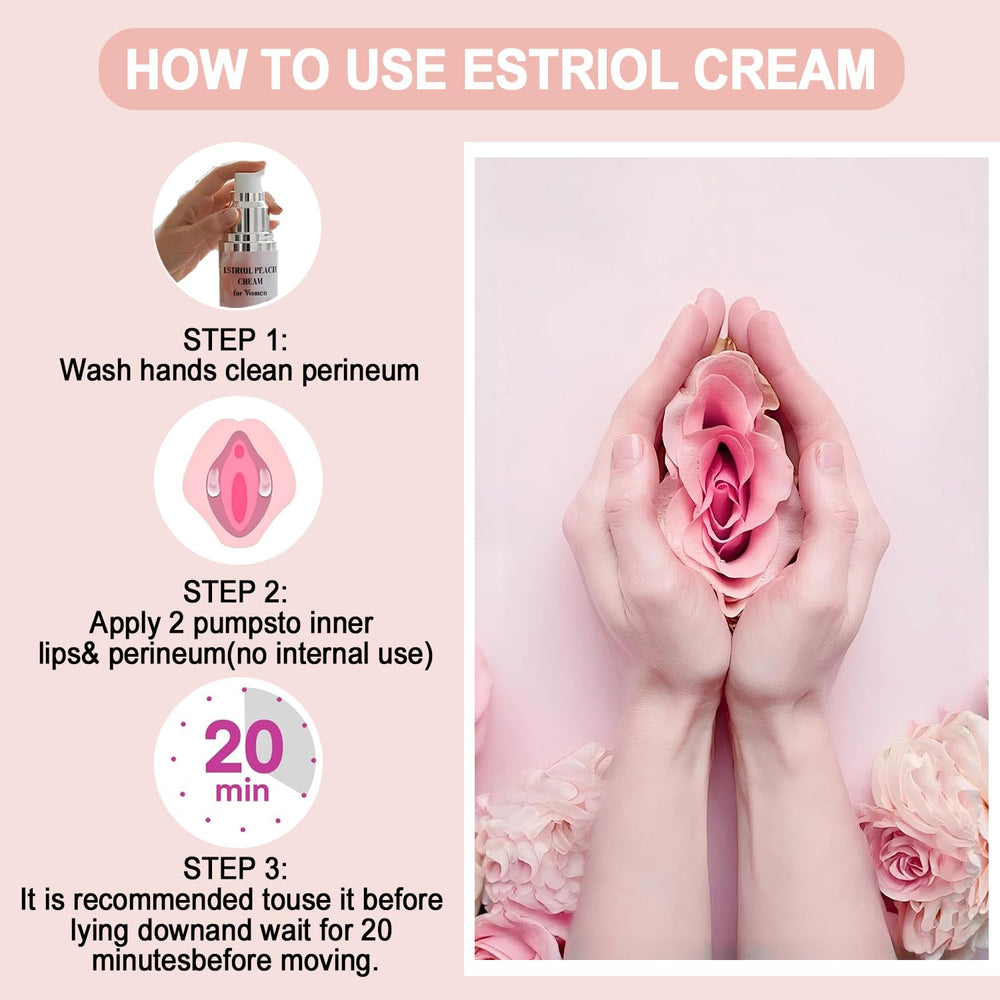 WJunHua daily intimate-care routine with peach cream.