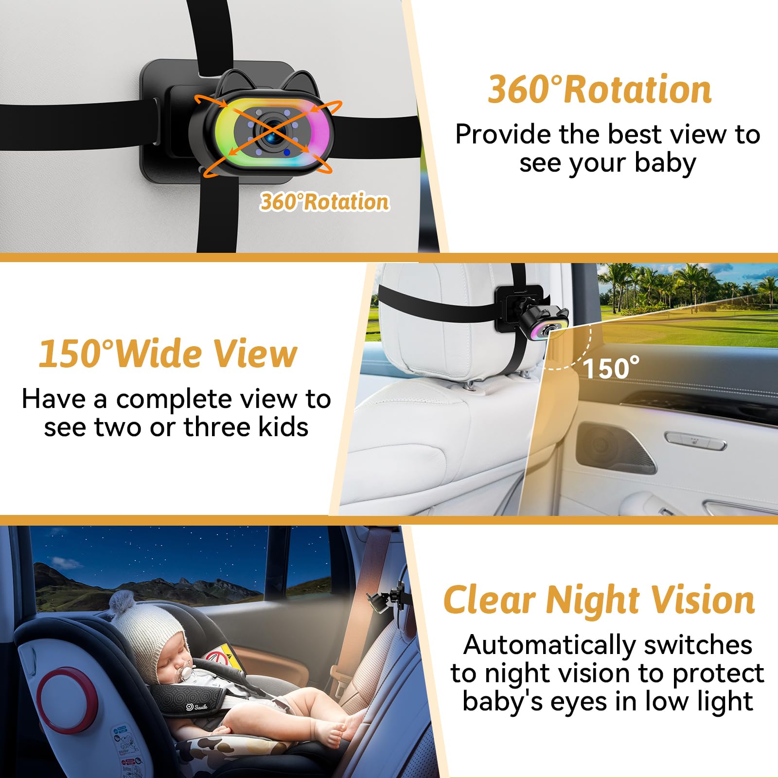 Wkzay easy-installation camera ready in minutes without tools