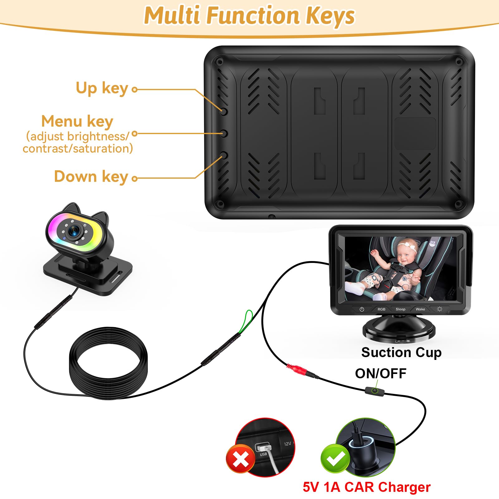 Wkzay Compact design fits any vehicle.