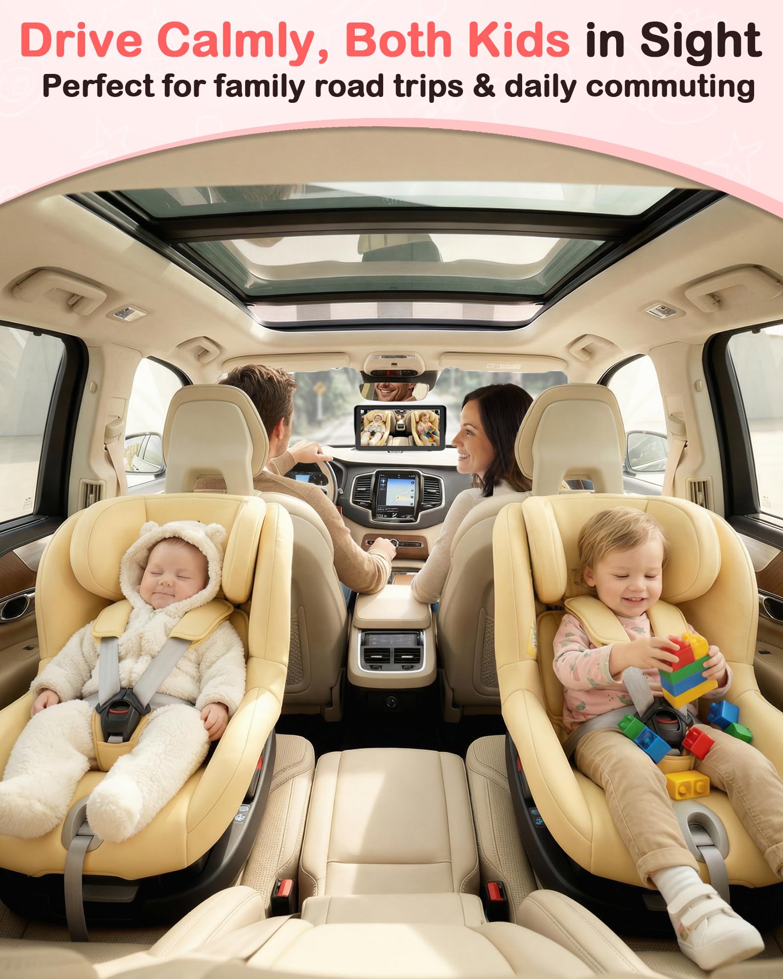 Wkzay easy-install mounting kit enables quick setup for any car and seat.