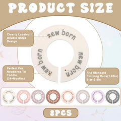 WLLHYF universal-fit baby closet divider on standard closet rods.