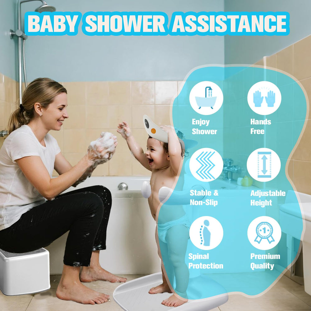 Wmaiwei 360° showerhead holder enables flexible rinsing from any angle.