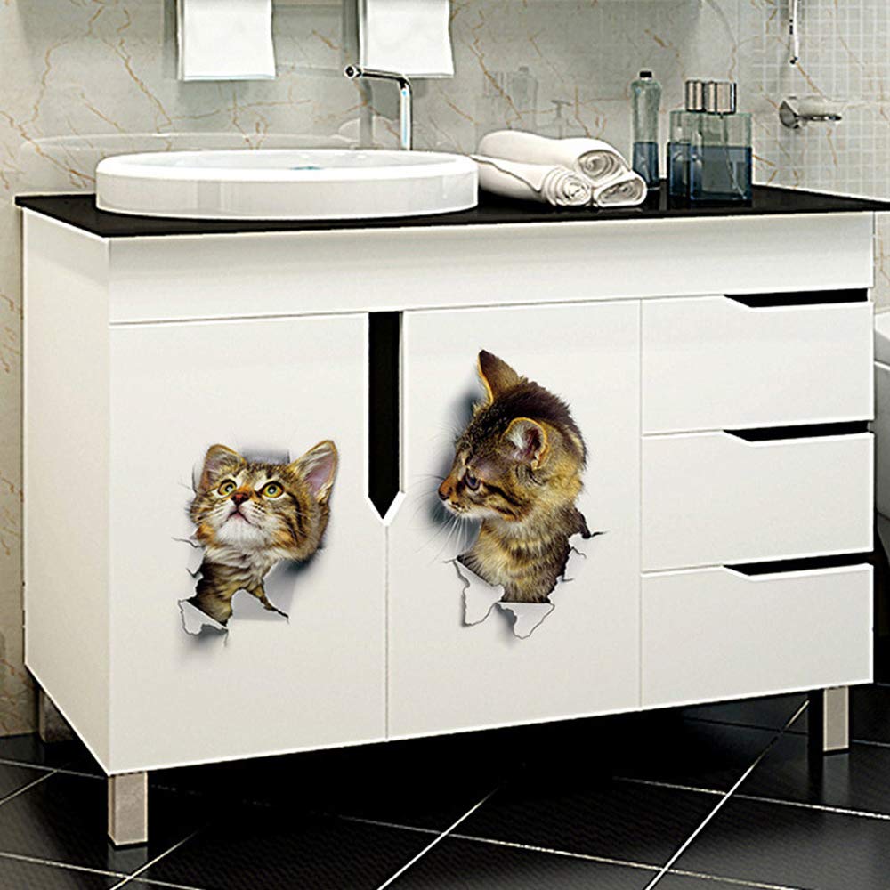WMdecal cute cat wall decals for nursery decor and play.