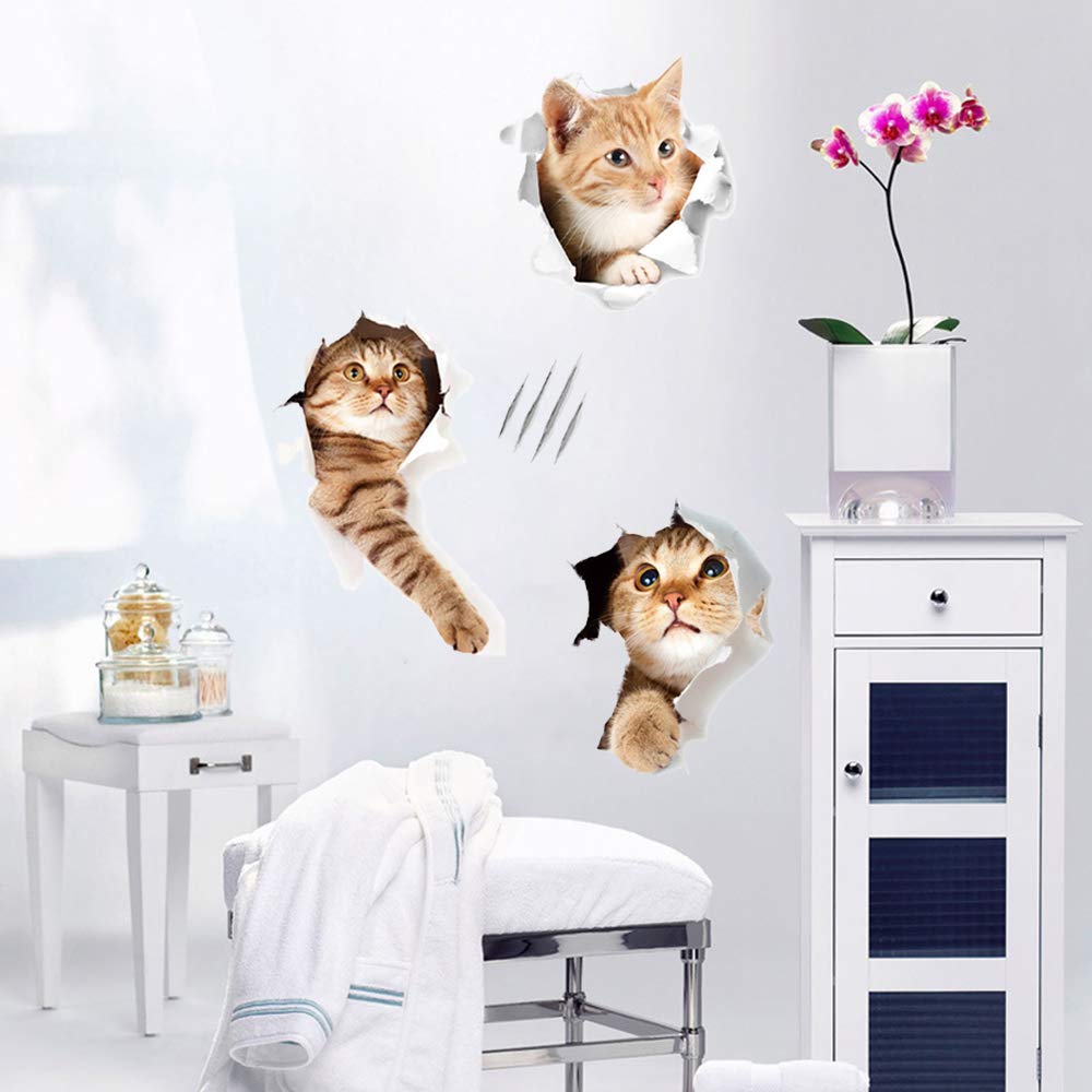 WMdecal easy-peel transfer-film cat decals for quick decorating.