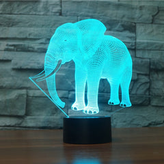 WMH Elephant compact night light sits on a desk or shelf in a nursery