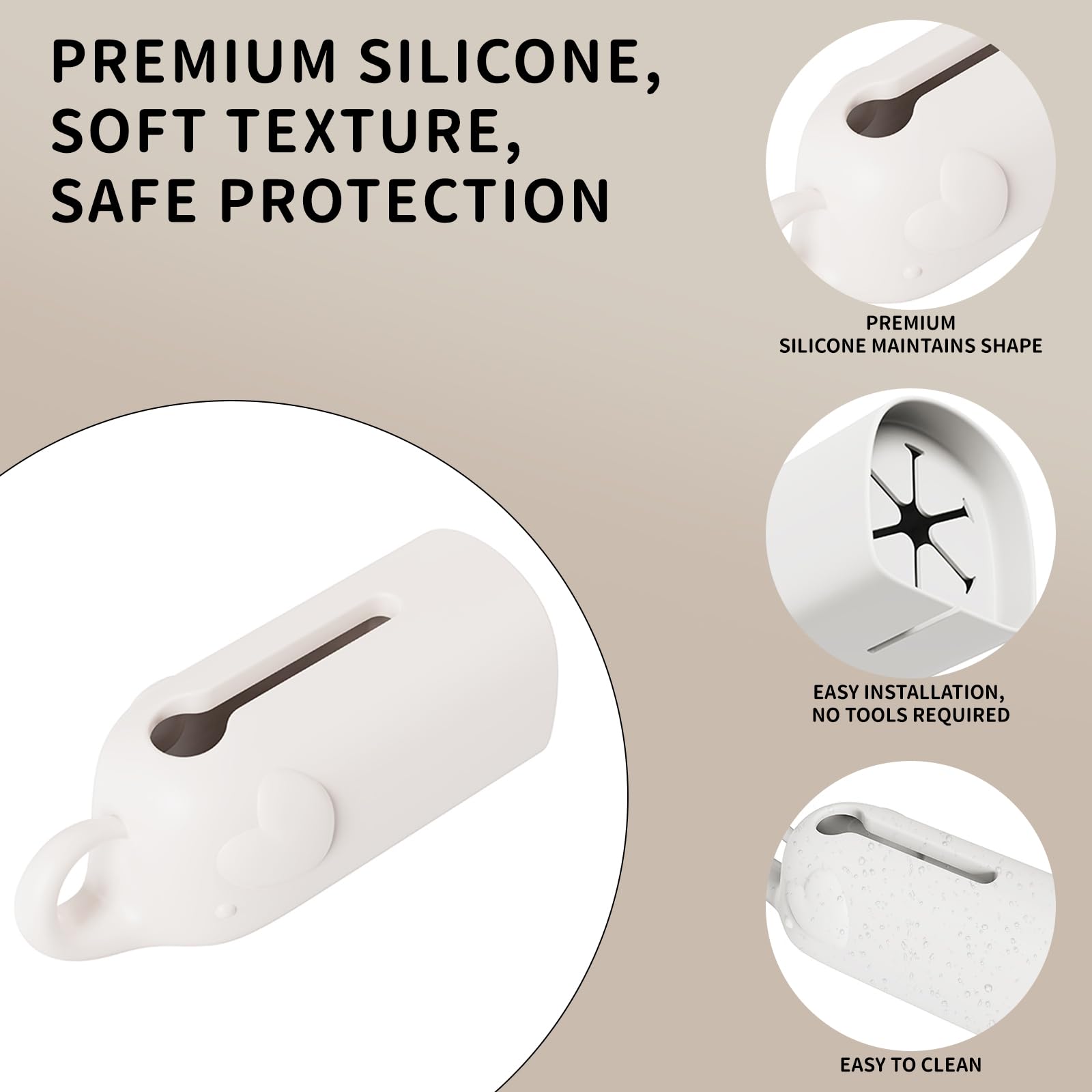 WMKCDY waterproof, stain-resistant surface stays clean between baths.